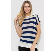 Женская кофта в полоску, цвет сине-белый, 244R0262