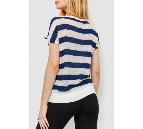 Кофта жіноча в смужку, колір синьо-білий, 244R0262