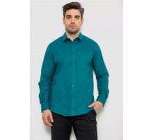 Рубашка мужская однотонная, цвет изумрудный, 214R7466