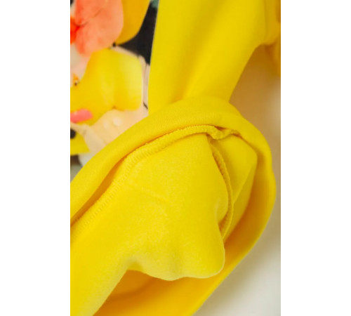 Худі дитячий на флісі з принтом, колір жовтий, 102R1525