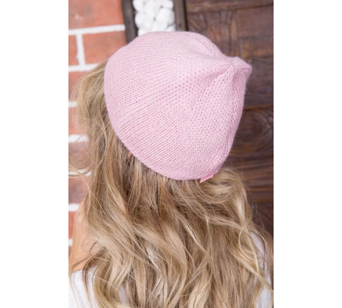 Женская шапка, розового цвета, с декором, 167R7788.