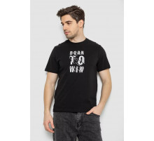 Мужская футболка с принтом, цвет черный, 241R1901