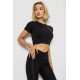 Футболка - топ жіноча в рубчик, колір чорний, 238R58210