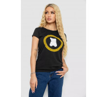 Женская футболка с принтом, цвет черный, 244R2216
