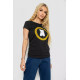 Женская футболка с принтом, цвет черный, 244R2216