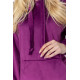 Спорт костюм женский велюровый, цвет фиолетовый, 177R022