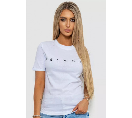 Женская футболка с принтом, цвет белый, 238R57400