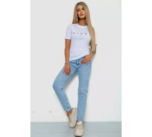 Женская футболка с принтом, цвет белый, 238R57400