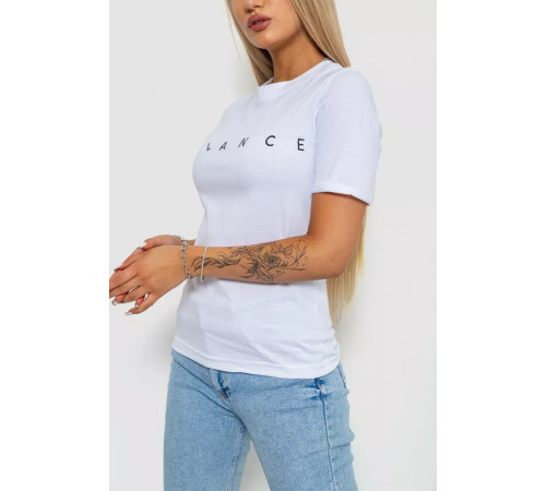 Женская футболка с принтом, цвет белый, 238R57400