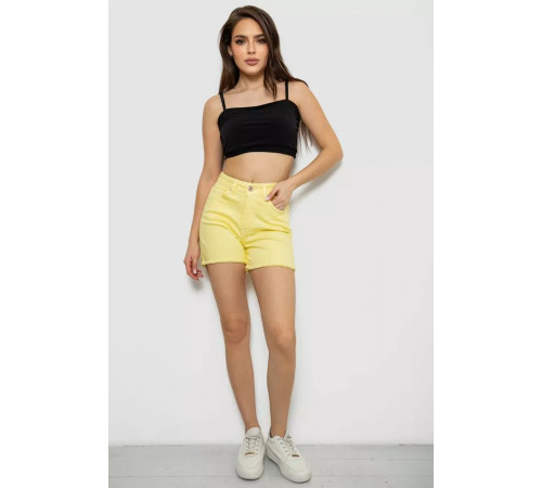 Шорти жіночі джинсові, колір жовтий, 182R1491