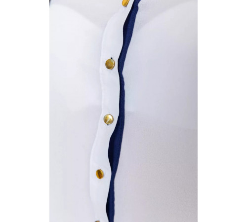 Блуза класична, колір біло-синій, 230R111