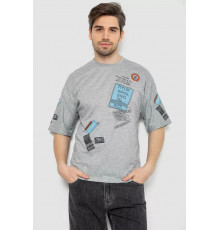 Футболка чоловіча з принтом, колір сірий, 244R20139