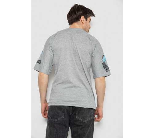 Футболка чоловіча з принтом, колір сірий, 244R20139