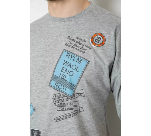 Футболка чоловіча з принтом, колір сірий, 244R20139