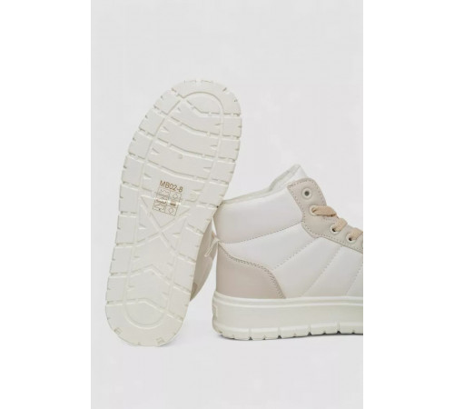 Кросівки жіночі зимові на хутрі, колір біло-бежевий, 248RMB02