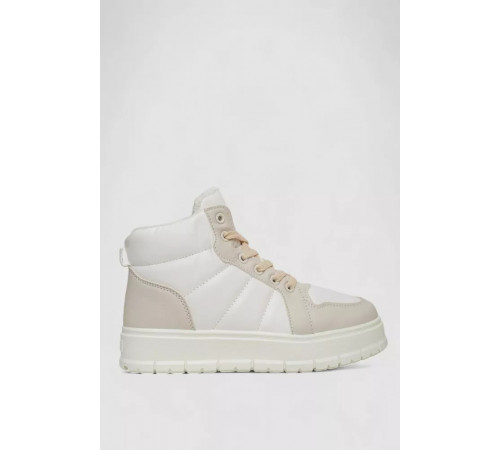 Кросівки жіночі зимові на хутрі, колір біло-бежевий, 248RMB02