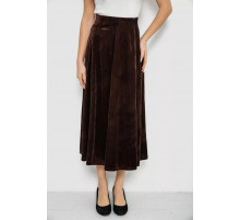 Спідниця оксамитова годе, колір коричневий, 167R375