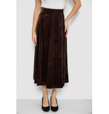 Спідниця оксамитова годе, колір коричневий, 167R375