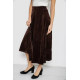 Юбка бархатная годе, цвет коричневый, 167R375