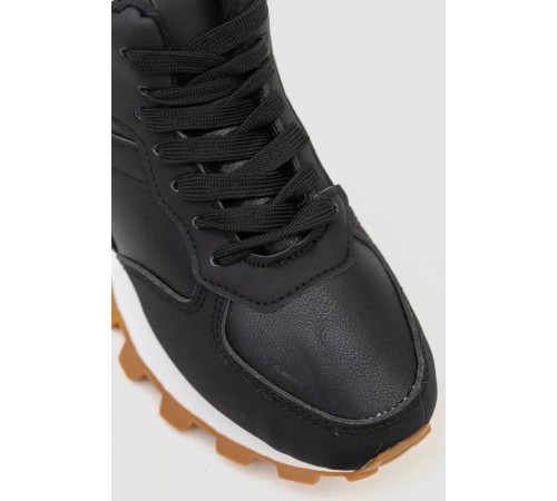 Кроссовки женские на меху, цвет черный, 243RGM92