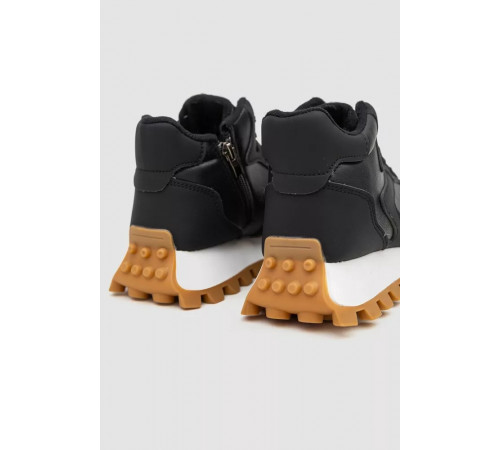 Кроссовки женские на меху, цвет черный, 243RGM92