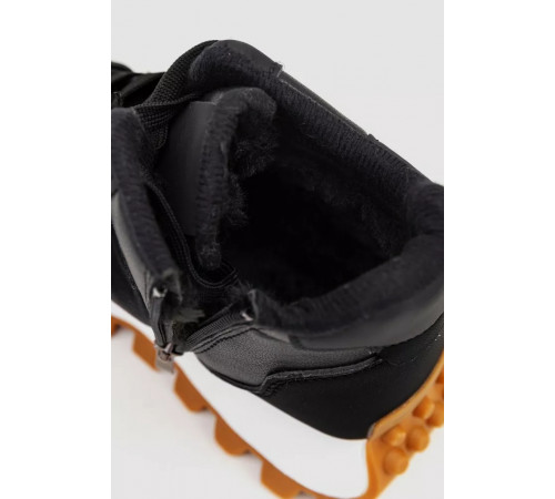 Кроссовки женские на меху, цвет черный, 243RGM92