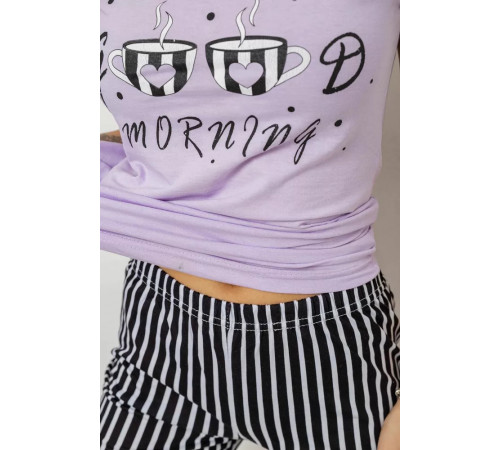 Пижама женская с принтом, цвет сиреневый, 243R3253.