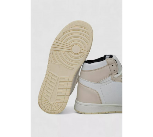 Кроссовки женские зимние на меху, цвет бело-бежевый, 248RH1030