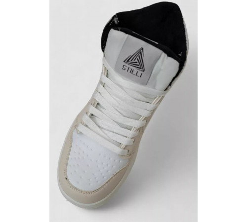 Кроссовки женские зимние на меху, цвет бело-бежевый, 248RH1030