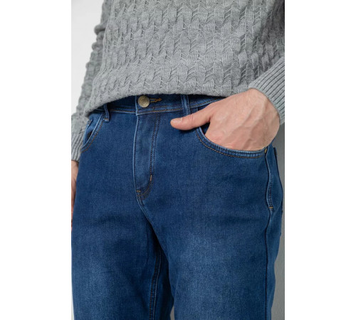Джинси чоловічі на флісі, колір синій, 254R2405