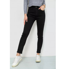Джинси жіночі однотонні, колір чорний, 244R2056