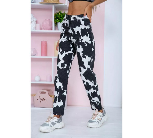 Джинси жіночі, колір чорно-білий, 164R998