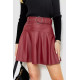 Спідниця з екошкіри, колір бордовий, 186R5210