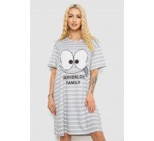 Нічна сорочка, колір сіро-білий, 238R335