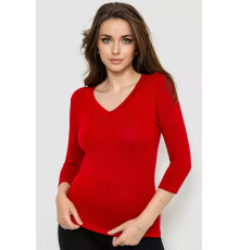 Жіночий лонгслів укорочений з рукавом 3/4, колір бордовий, 186R509