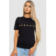 Женская футболка с принтом, цвет черный, 238R57378