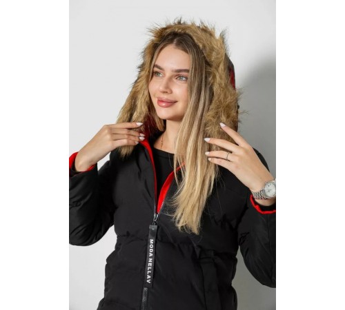 Куртка женская двухсторонняя, цвет черно-красный, 129R818-555. Куртка женская двухсторонняя, цвет черно-красный, 129R818-555.