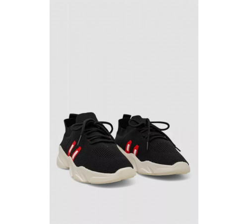 Кросівки жіночі текстильні, колір чорний, 244R232K