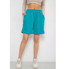 Шорты женские в рубчик, цвет темно-бирюзовый, 238R110