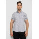 Сорочка чоловіча з коротким рукавом, колір сірий, 214RG601