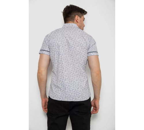 Сорочка чоловіча з коротким рукавом, колір сірий, 214RG601