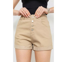 Шорти жіночі стрейчові, колір бежевий, 214R655