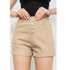 Шорти жіночі стрейчові, колір бежевий, 214R655