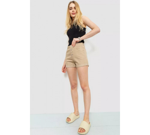 Шорти жіночі стрейчові, колір бежевий, 214R655