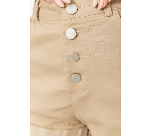 Шорти жіночі стрейчові, колір бежевий, 214R655