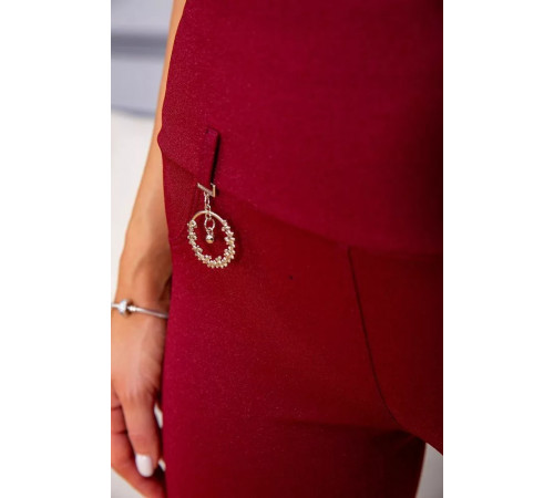 Повседневные женские лосины, бордового цвета, 172R70.