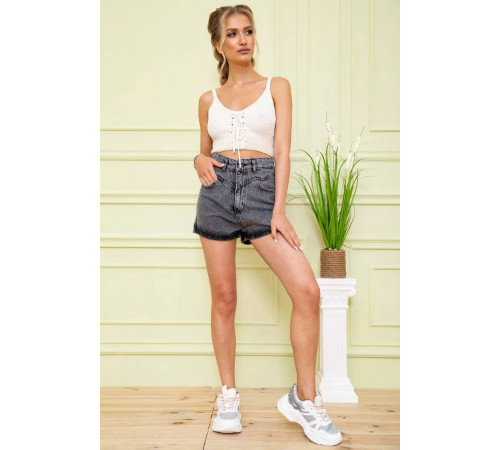 Жіночі джинсові шорти, сірого кольору, 164R3358