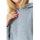 Худы женский на флисе, цвет светло-серый, 214R204