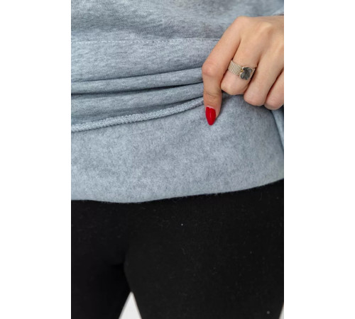 Худы женский на флисе, цвет светло-серый, 214R204