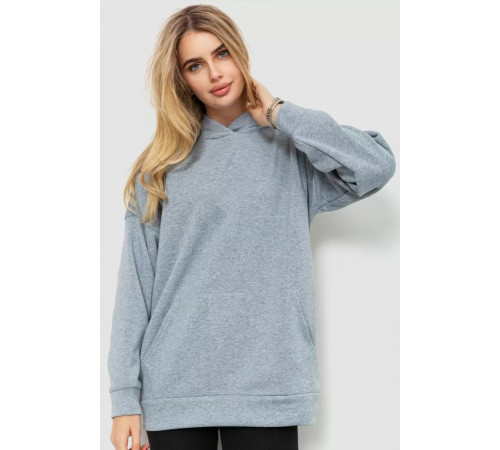 Худы женский на флисе, цвет светло-серый, 214R204